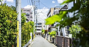 現地周辺の街並み