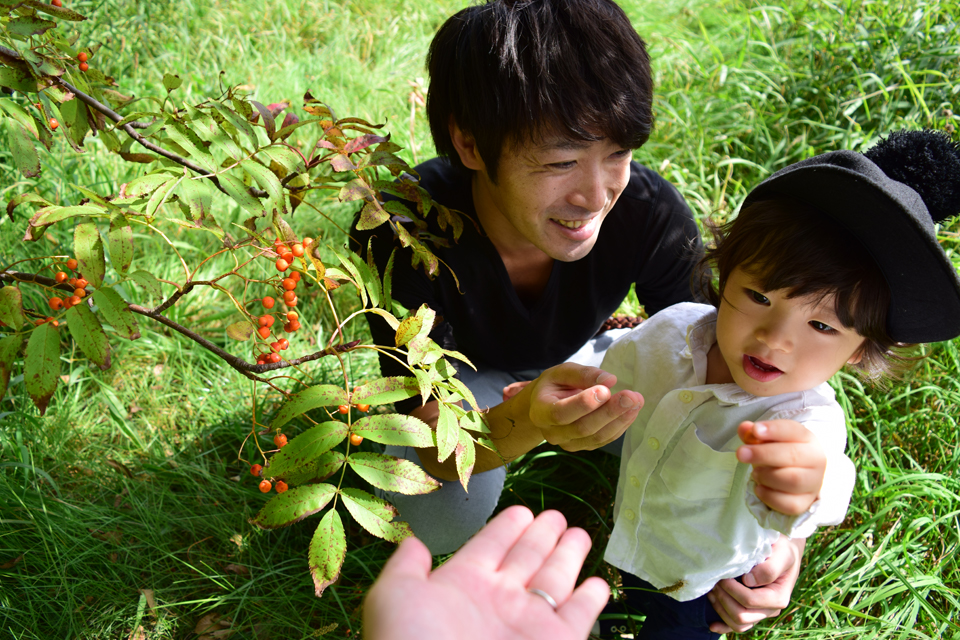 休日は家族で大きな公園に